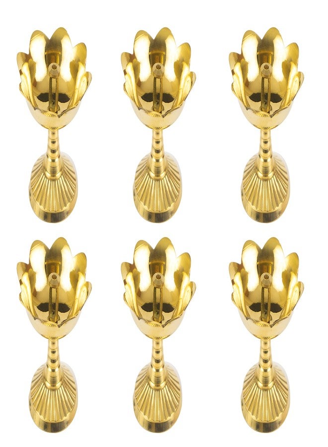 Spillbox مصباح زيت ديا نحاسي تقليدي مصنوع يدويًا من Spillbox، مناسب للمنزل والمعابد، مستلزمات العبادة، هدايا الديكور -SMDP-B- (6) - Image 1